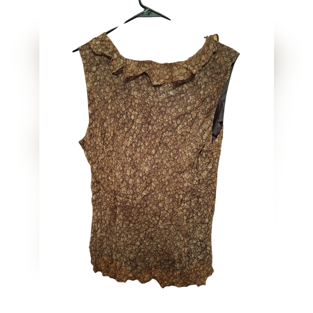 ICE Vintage Y2K Top 100% Silk Ruffled Dark Fairy Whimsigoth festival Plus 1X - Picture 2 of 3
